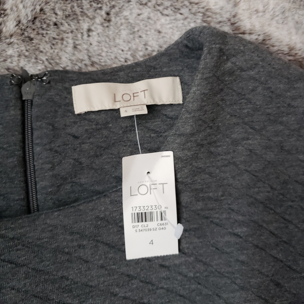 Loft Grey Quilted Dress - Picture 5 of 6